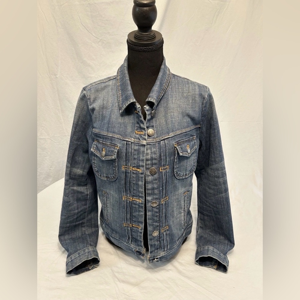 J.Crew Women’s Denim Stretch Jean Jacket Medium Blue Cotton Classic
